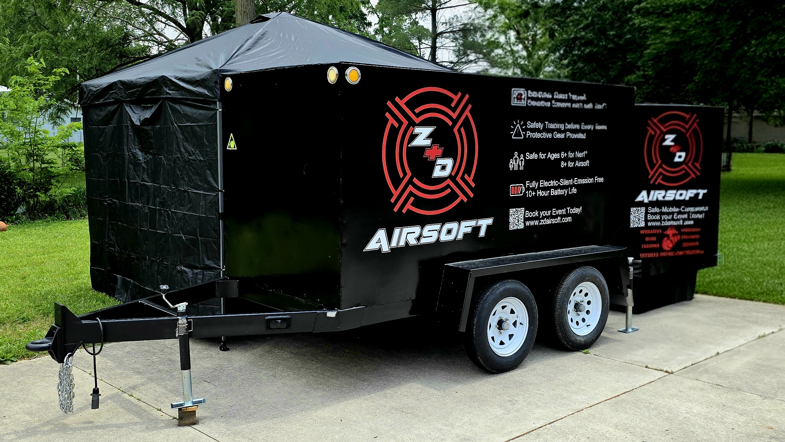 Z&D Airsoft Trailer with Enclosure - Back Side