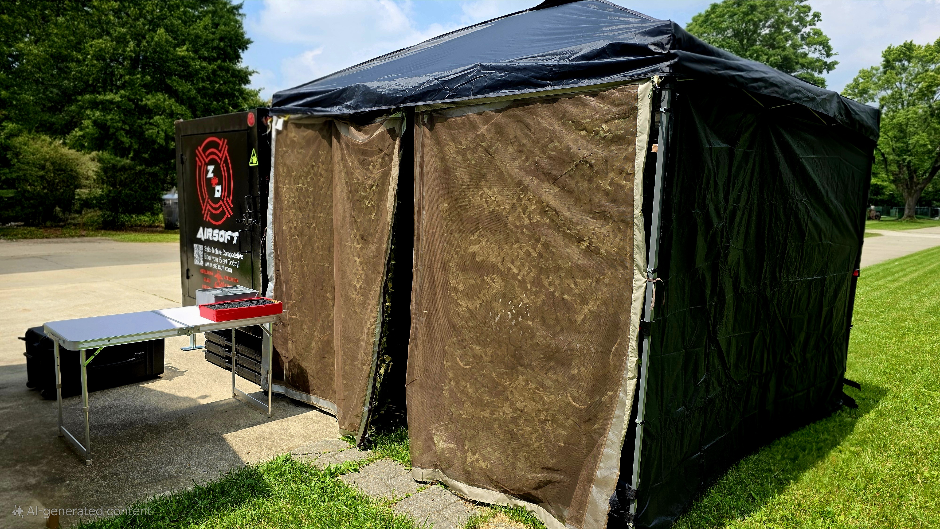 Z&D Airsoft Trailer with Enclosure - Range Side